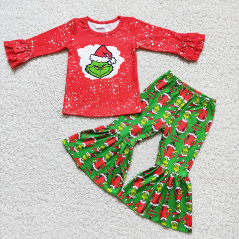 Christmas Red Green Green animal Girl's Outfits