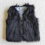 Fashion Winter Plush Vest Black Coat