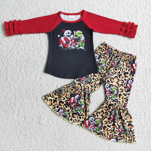 Christmas Red Green animal Leopard Set