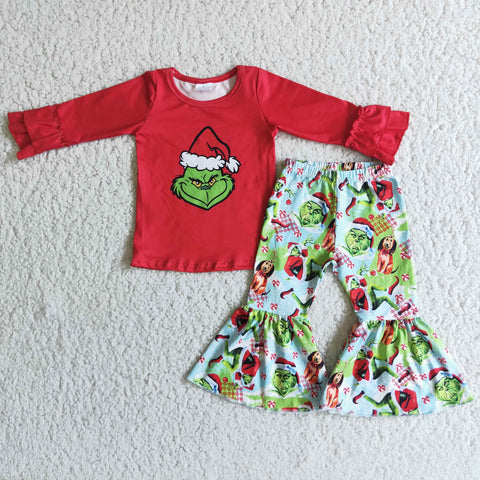 SALE 6 C9-25 Christmas Red Green animal Girl's Outfits