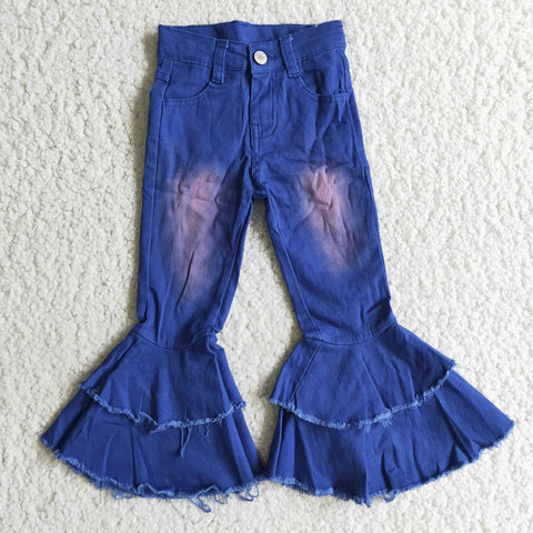 Fashion Blue Jeans Denim Flared Pants