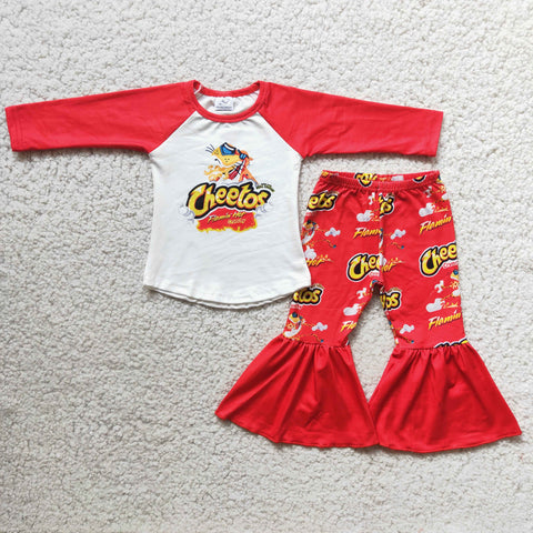 SALE 6 A1-12 Red Cheetos Long Sleeves Set