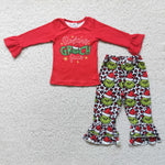 SALE 6 A1-17 Christmas Green animal Resting Red Leopard Set