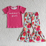 SALE A6-23 Fashion Pink mama's girl Flower Set