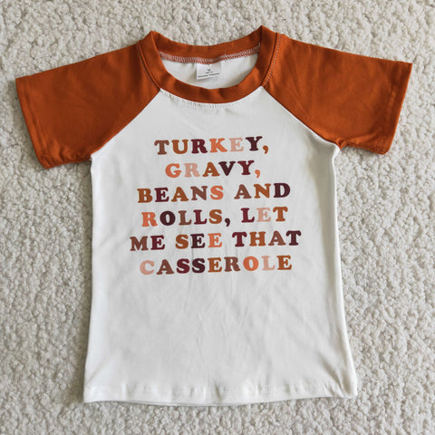 D5-3 TURKEY Boy's Letter Brown Shirt