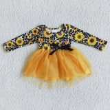 SALE 6 A29-27 Tulle Sunflower Yellow Boutique Dress