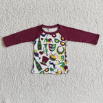 Mardi Gras Purple Long Sleeves Boy's Shirt