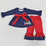 Blue Jesus With Belt Top Red Dots Nativiting Matching Set