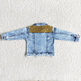 GT0351 /6 B12-10 Fashion Denim Sequins New Hot Jacket