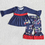 Blue Jesus With Belt Top Red Dots Nativiting Matching Set