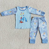SALE 6 A1-2 Princess Winter Blue Boy Girl's Pajamas