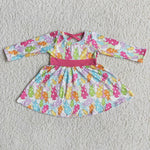 SALE 6 A18-1 Easter Bunny Rabbit Baby Pink Cute Dress