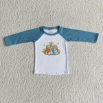 6 B13-33 Bunny Rabbit Blue Boy Long Sleeves Shirt