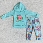 SALE 6 B11-38 Boy's Hoodie Blue Cartoons Set