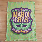 MARDI GRAS purple blanket