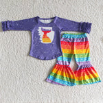 SALE 6 A24-30 New Design Colorful Purple Girl's Outfits