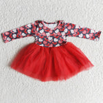 SALE 6 A26-19 Valentine's Day Red Tulle Love Dress