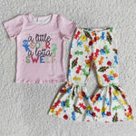 A little sour a lotta sweet sour patch pink short sleeves girl's set