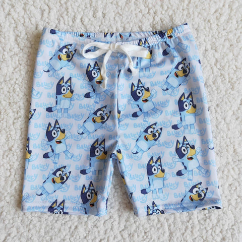 Summer Boys blue dog cartoon Swimming Shorts