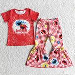 Yeah Awesome Red Girl's Short Sleeves Set