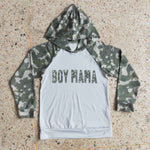 BOY MAMA Camo Adult Hoodie Long Sleeve Top Shirt Mom And Me pullover