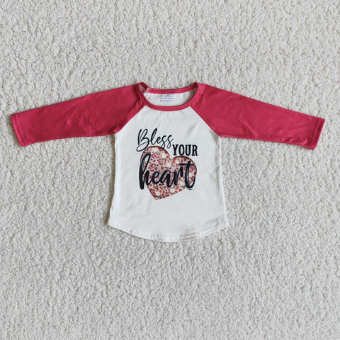 6 A31-15 Bless Your Heart Girl's Top Shirt Mom And Me