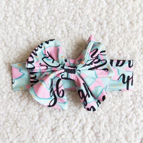 ATTENTION Black with bow Baby Headwear Bow