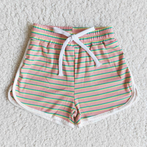 New pink stripe hot baby Girl's shorts