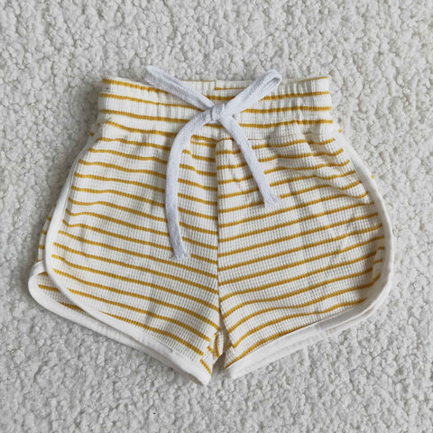 New Yellow stripe hot baby Girl's shorts