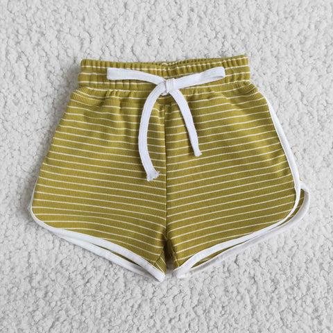 New #2 green stripe hot baby Girl's shorts