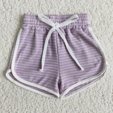 New #4 purple stripe hot baby Girl's shorts