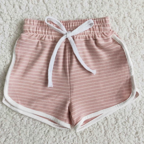 New #5 pink stripe hot baby Girl's shorts