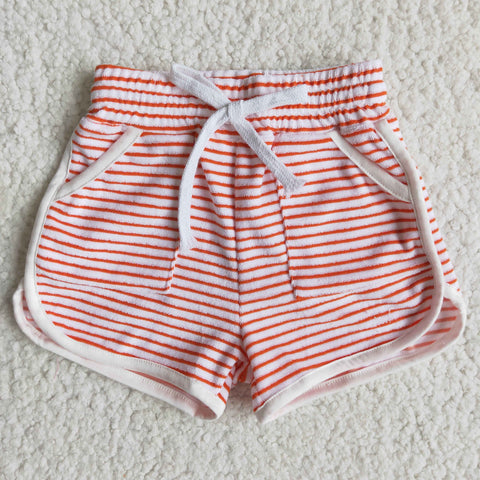 New orange stripes hot baby Girl's shorts