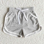 New gray stripes hot baby Girl's shorts