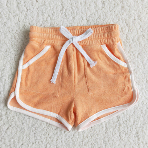 New orange hot baby Girl's shorts with pockets