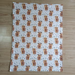 Cow Brown Grass New Baby Blanket