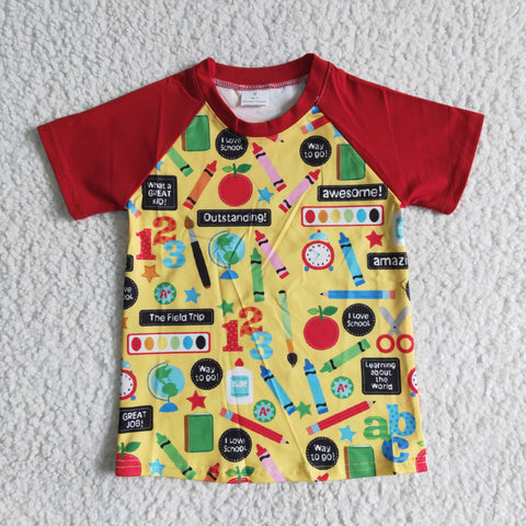 Back To School Red Pencil Boy's Shirt