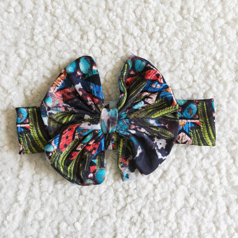 Cactus Western Baby Headwear Bow