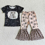 SALE GSPO0037 LOVE LIKE JESUS Black Leopard Girl's Set