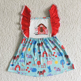 SALE A15-4 Baby Farm Pig Cute Red Dress