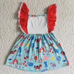 SALE A15-4 Baby Farm Pig Cute Red Dress