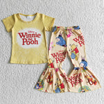 SALE GSPO0014 New Cartoon Bear Honey Yellow Girl's Set