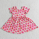 New Strawberry Pink Cute Girl's Dress