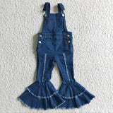 Preorder Restocking D2-30 Fashion Overalls Denim Flared Pants