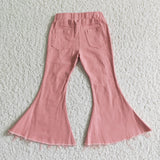 Fashion Pink Ripped Jeans Denim Pants