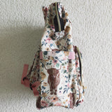 SALE Boutique Cow Flower Backpack Diaper Bags