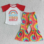 SALE B14-15 Good Vibes Only Red Girl's Set