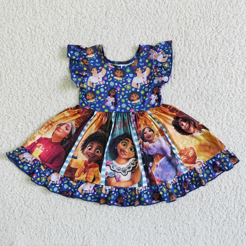GSD0065 Little Girl Twirl Cartoon Flower Girl Cute Girl's Dress