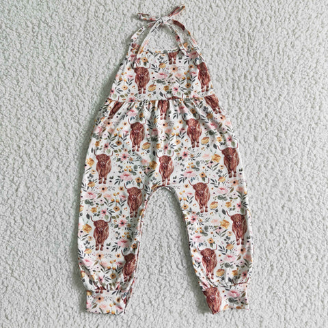 Summer Western Cow Girl's Jumpsuit