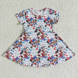 SALE GSD0075 National Day Cartoon Castle mouse Cute Girl's Dress